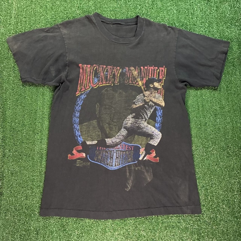 Vintage‎ Salem Sportswear Mickey Mantle Graphic T-shirt